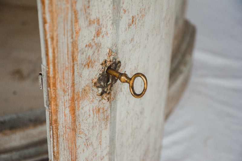 Italian Painted Demi Lune Cabinet