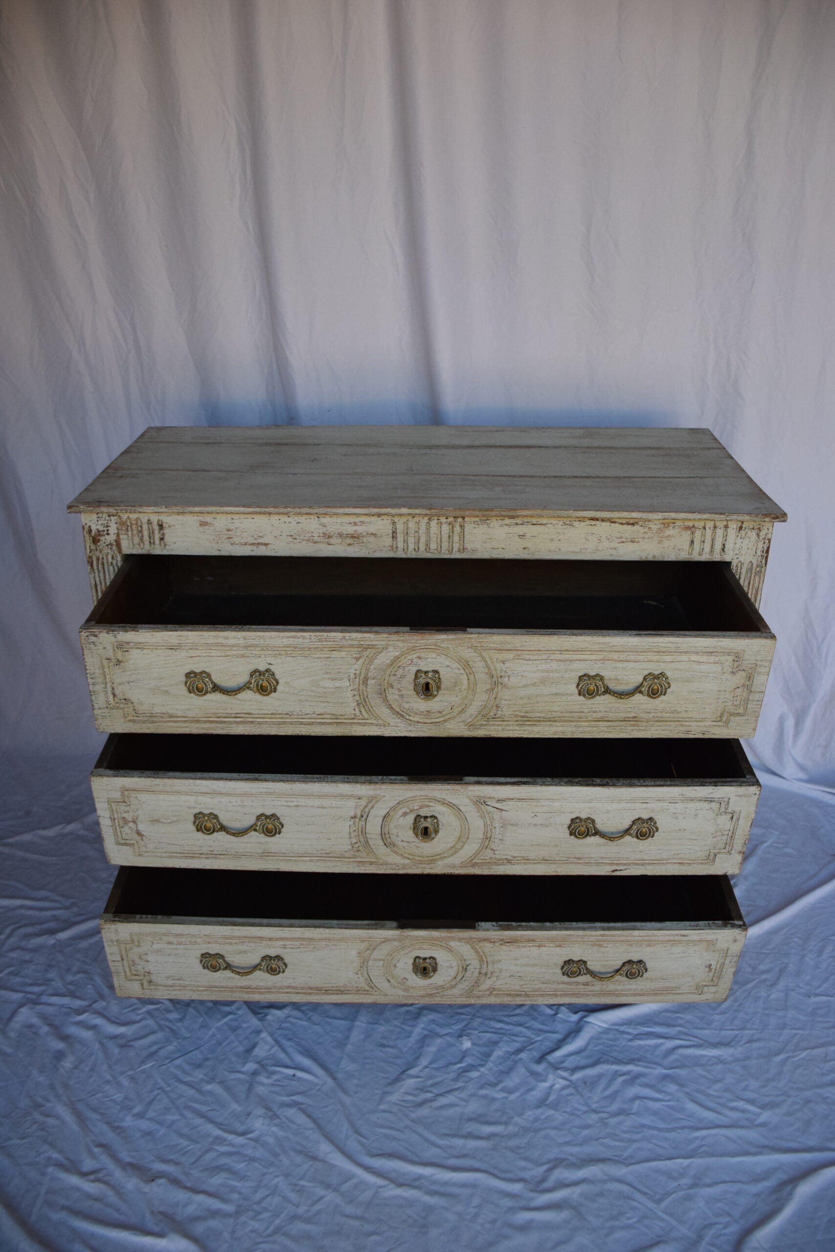19th C. Louis XVI Painted Commode