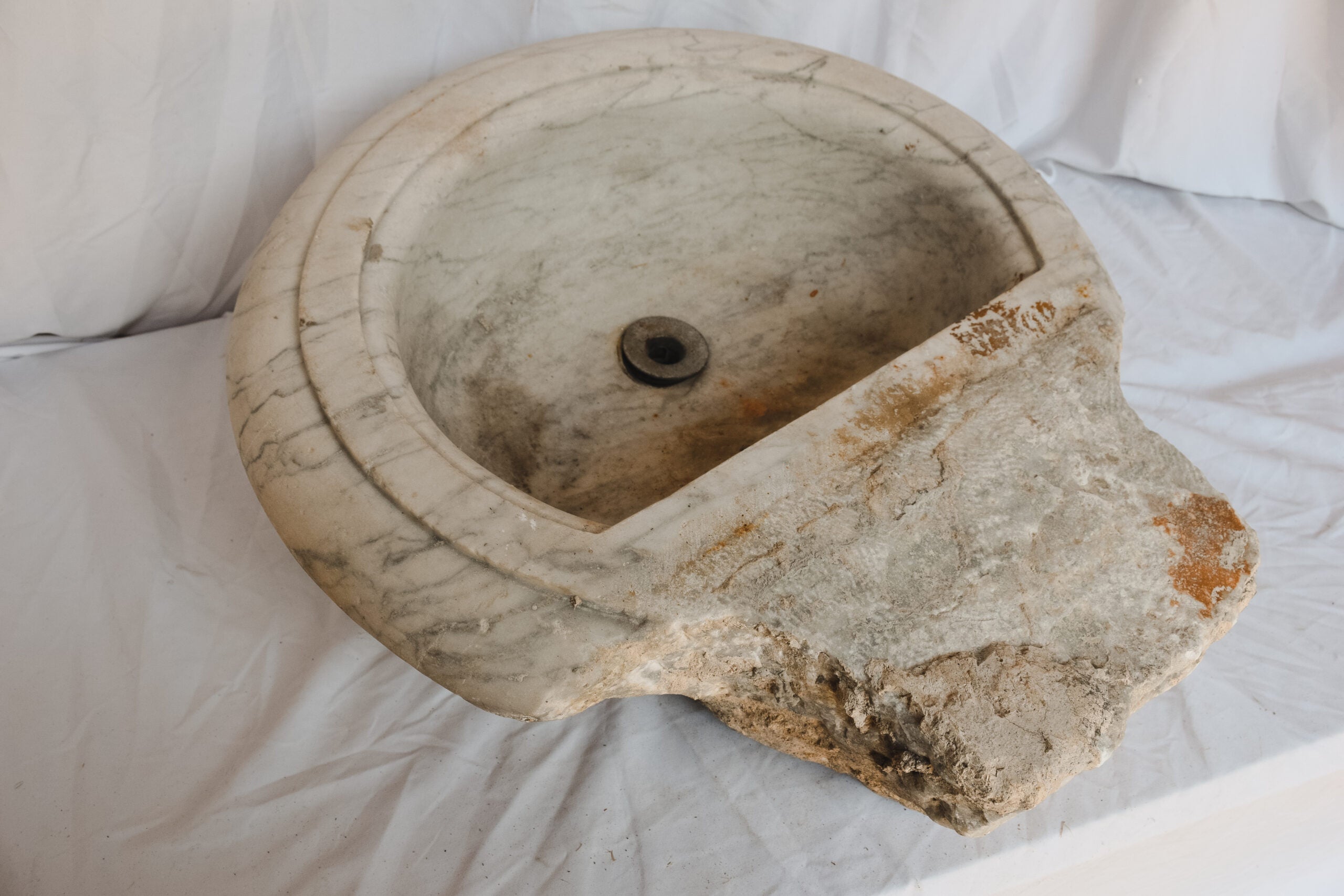 Antique White Marble Sink