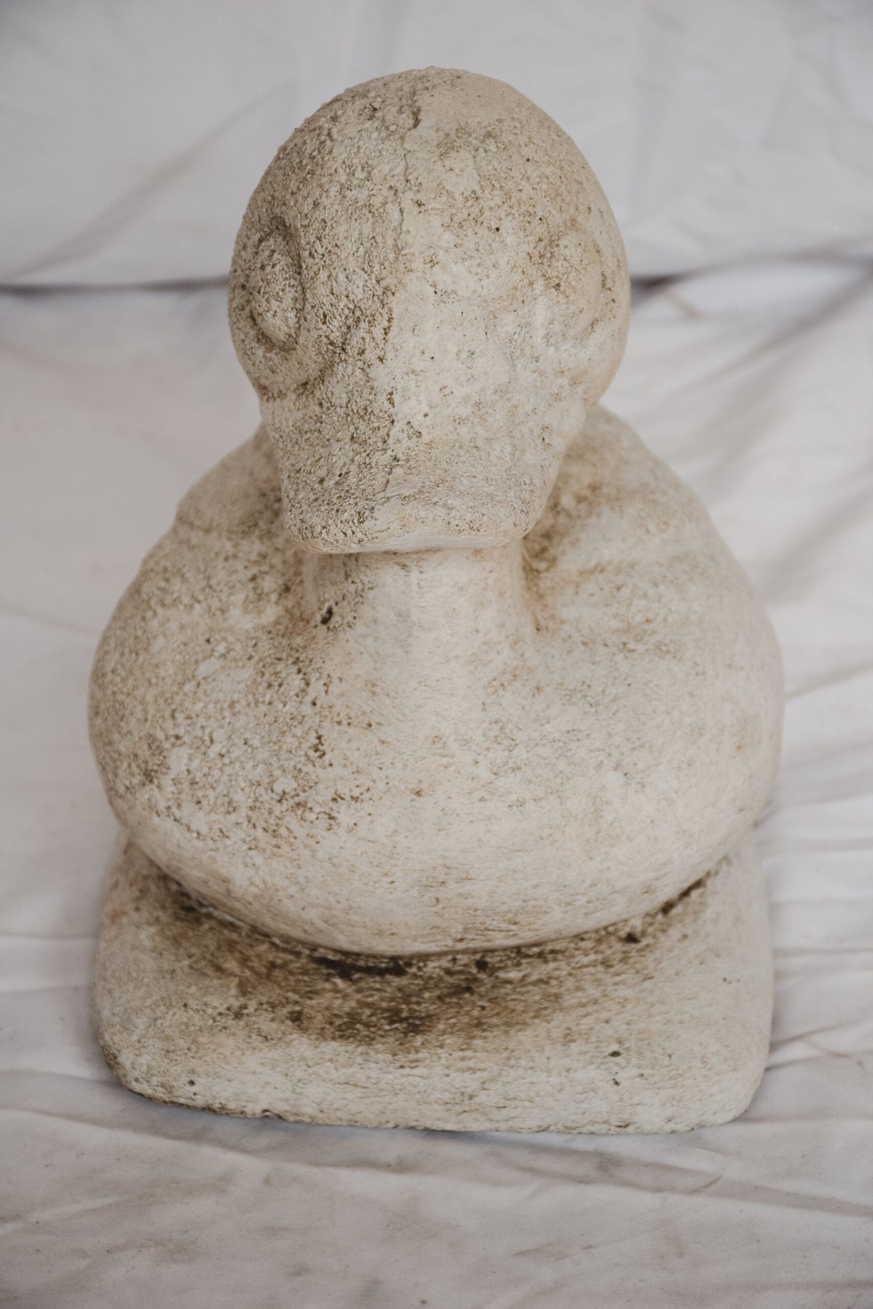 Vintage Concrete Duck Figure