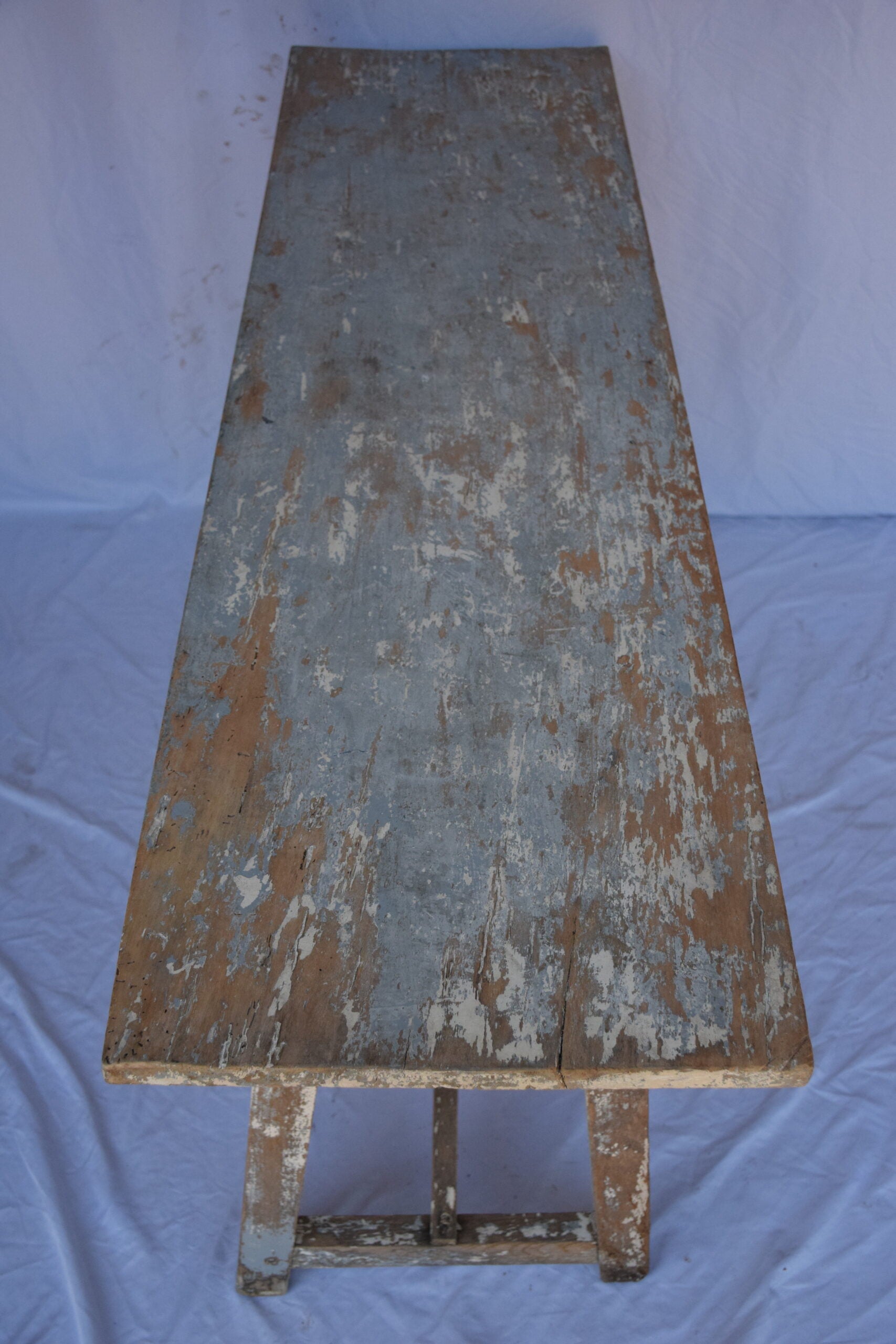 Italian Single Slab Trestle Console Table