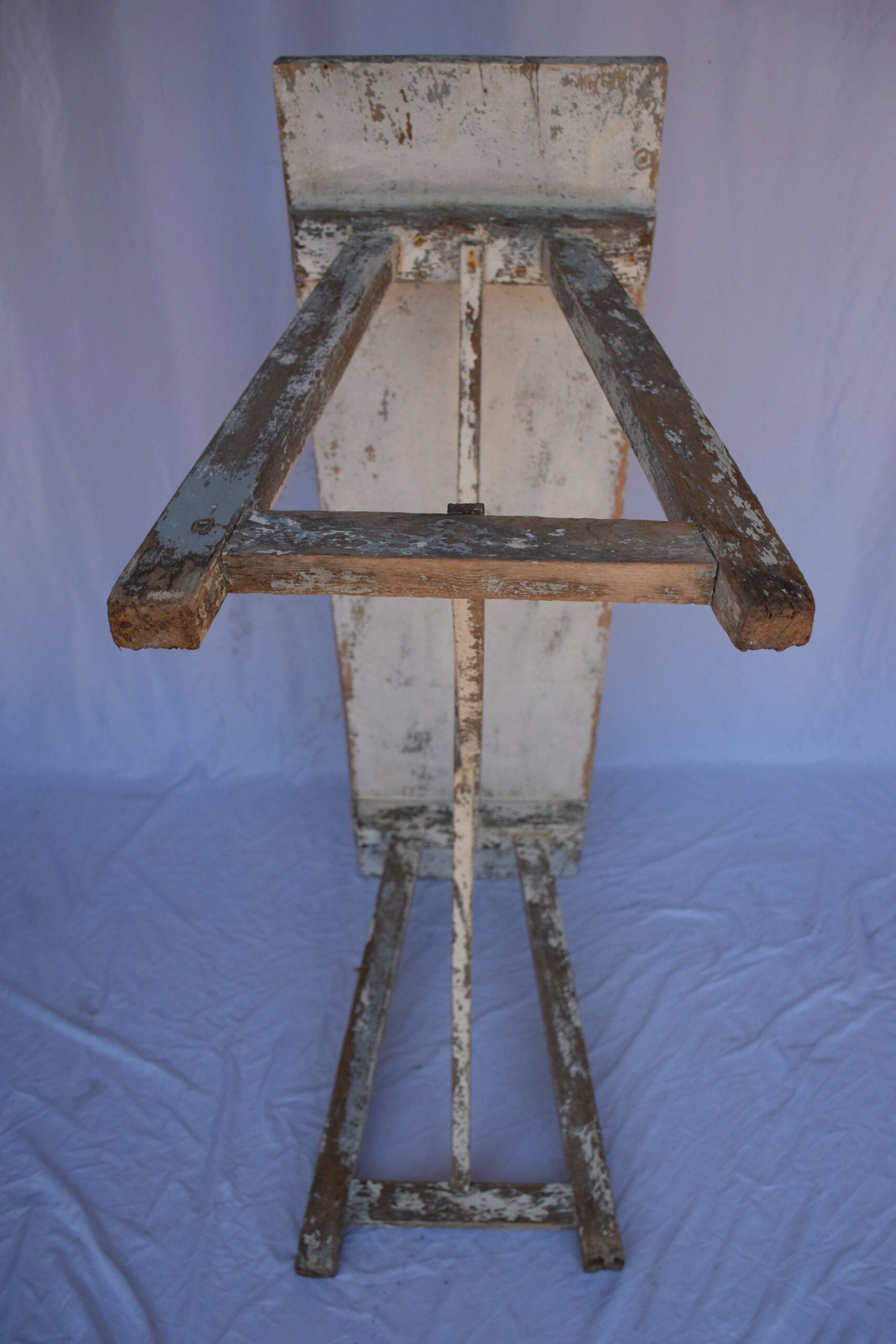 Italian Single Slab Trestle Console Table