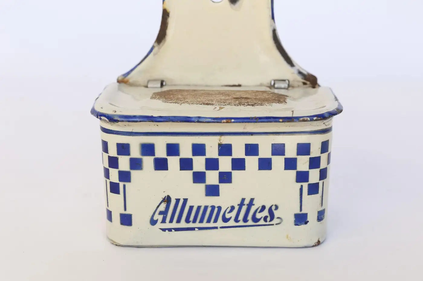 French Enamel Match Holder and Striker