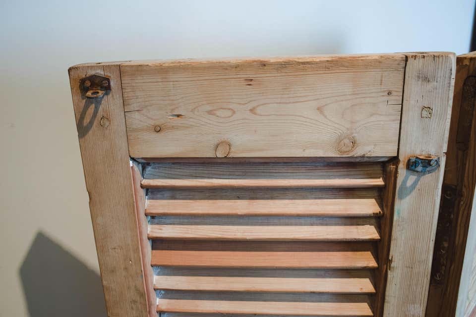 Pair of Hinged Vintage French Shutters