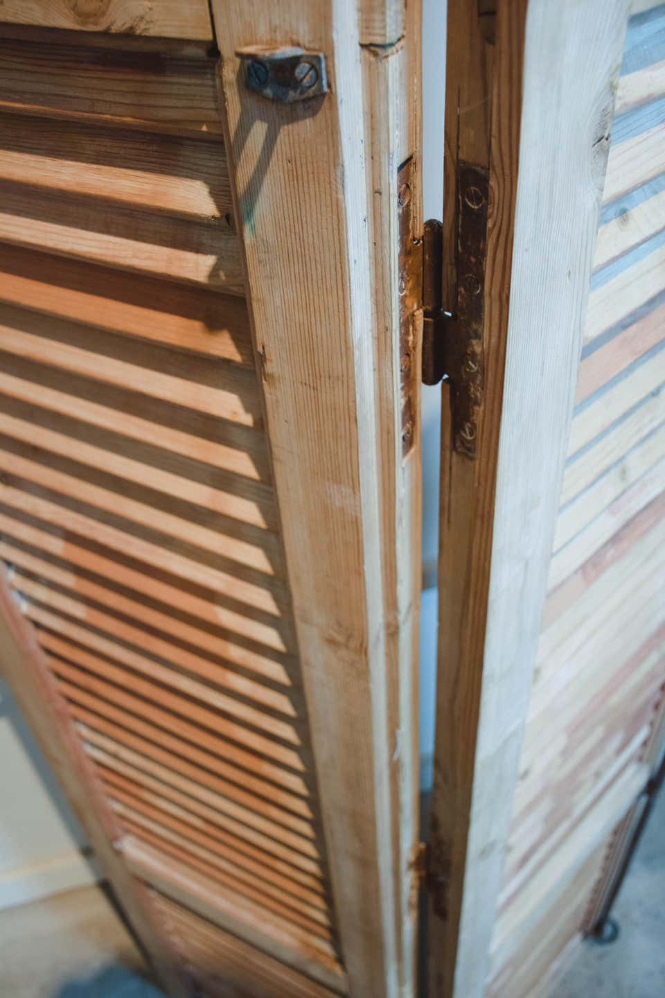 Pair of Hinged Vintage French Shutters