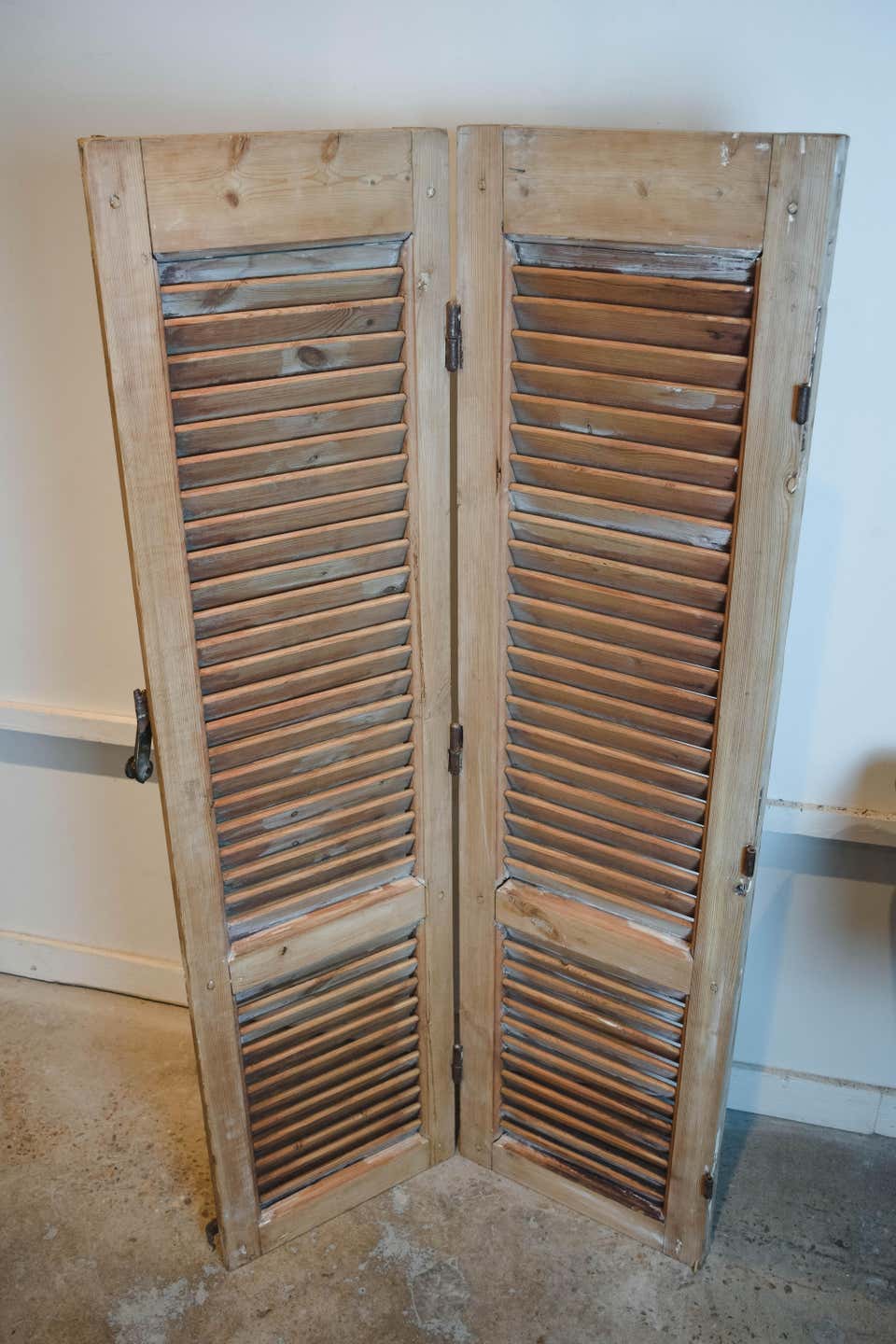 Pair of Hinged Vintage French Shutters