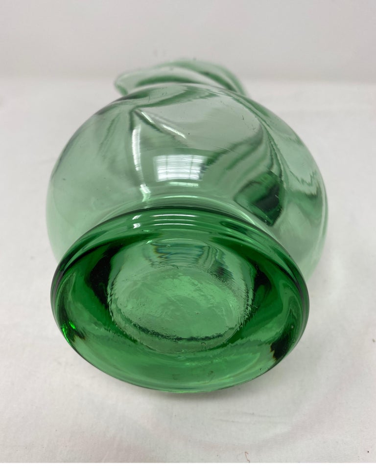 French Green Crystal Pitcher