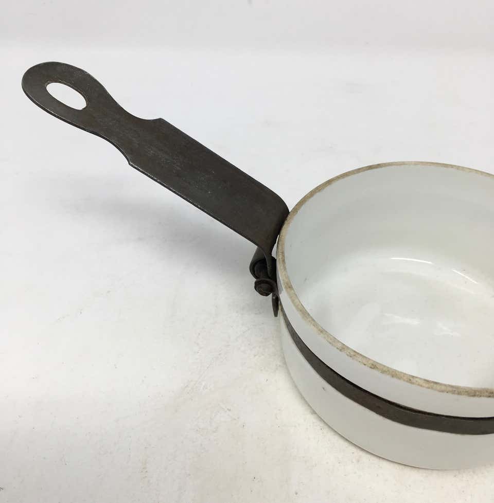Small Porcelain and Metal Sauce Pan