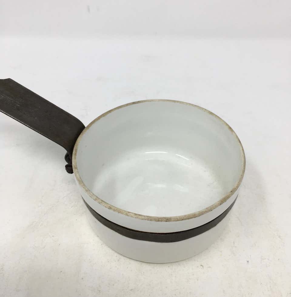 Small Porcelain and Metal Sauce Pan