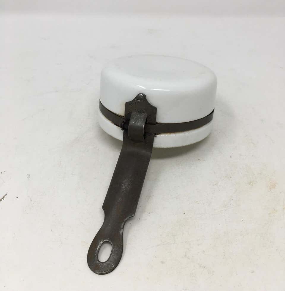 Small Porcelain and Metal Sauce Pan