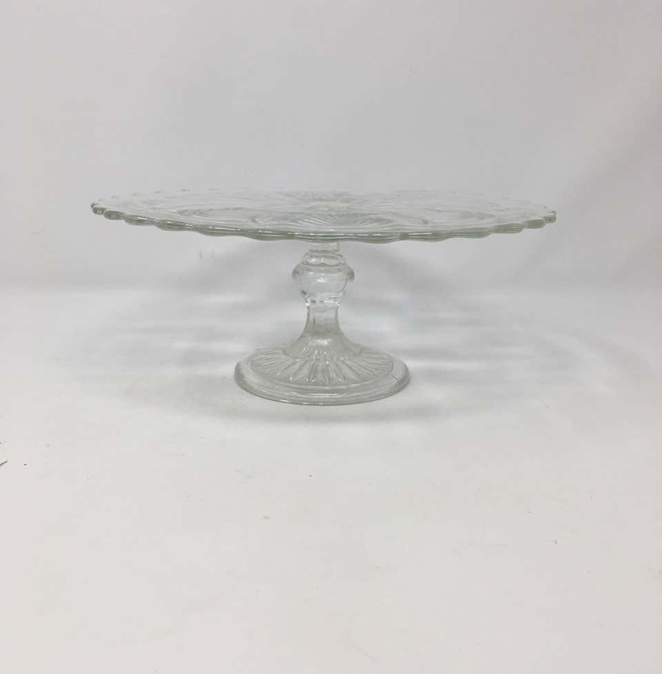 Antique Pedestal Glass Cake Patisserie Stand