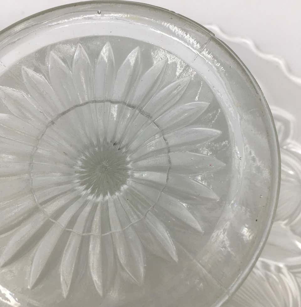 Antique Pedestal Glass Cake Patisserie Stand