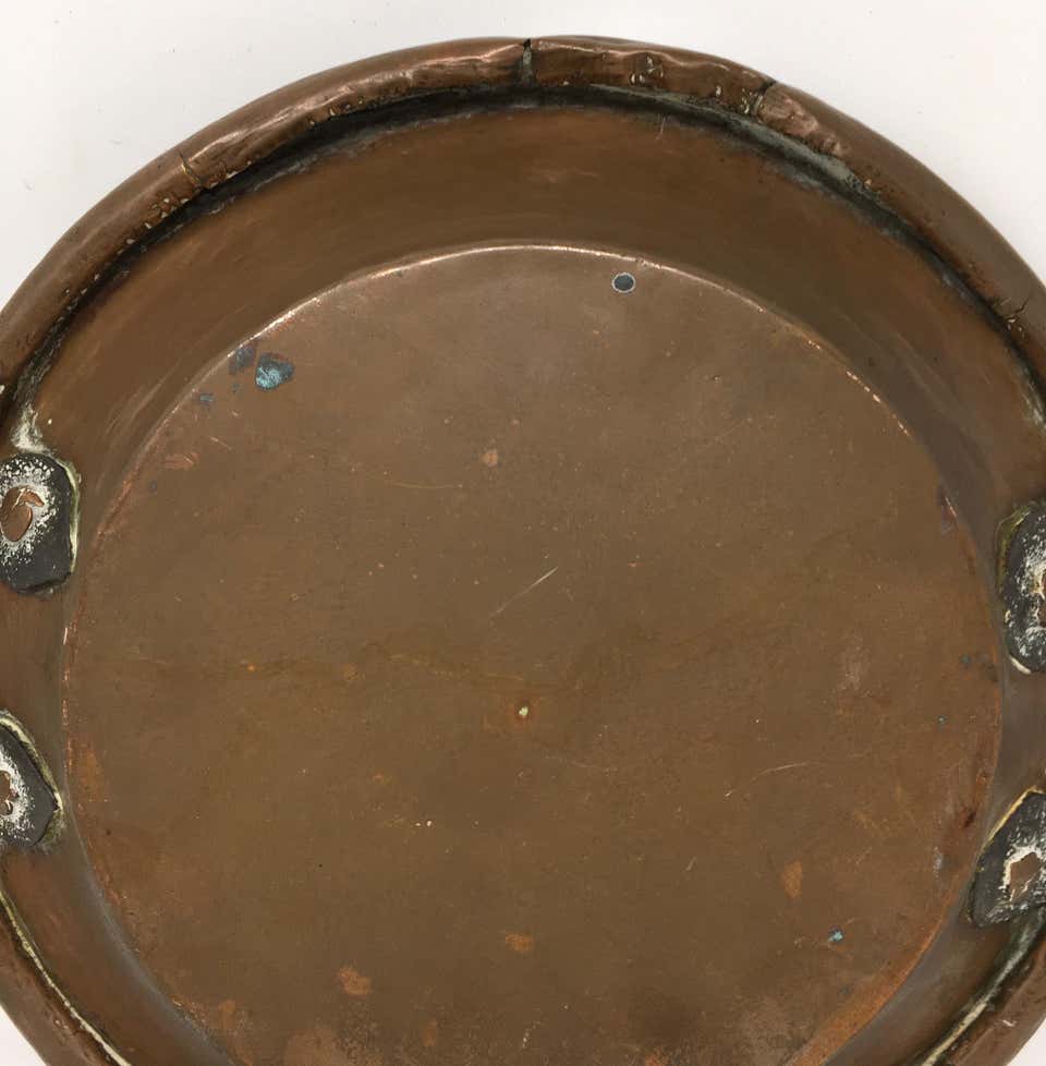 Round Copper Pot with Handles