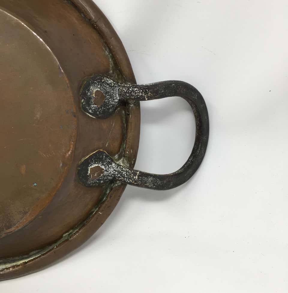 Round Copper Pot with Handles