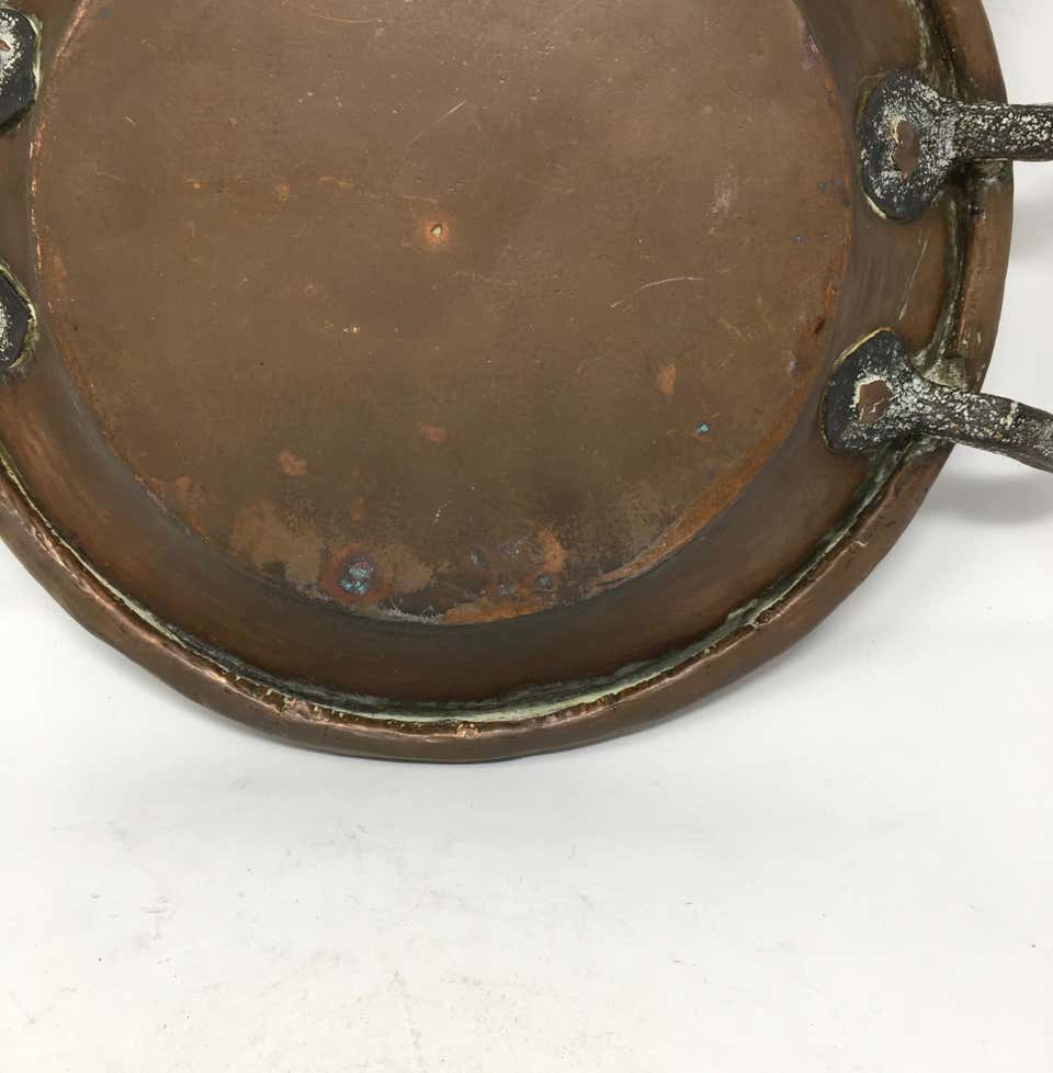 Round Copper Pot with Handles