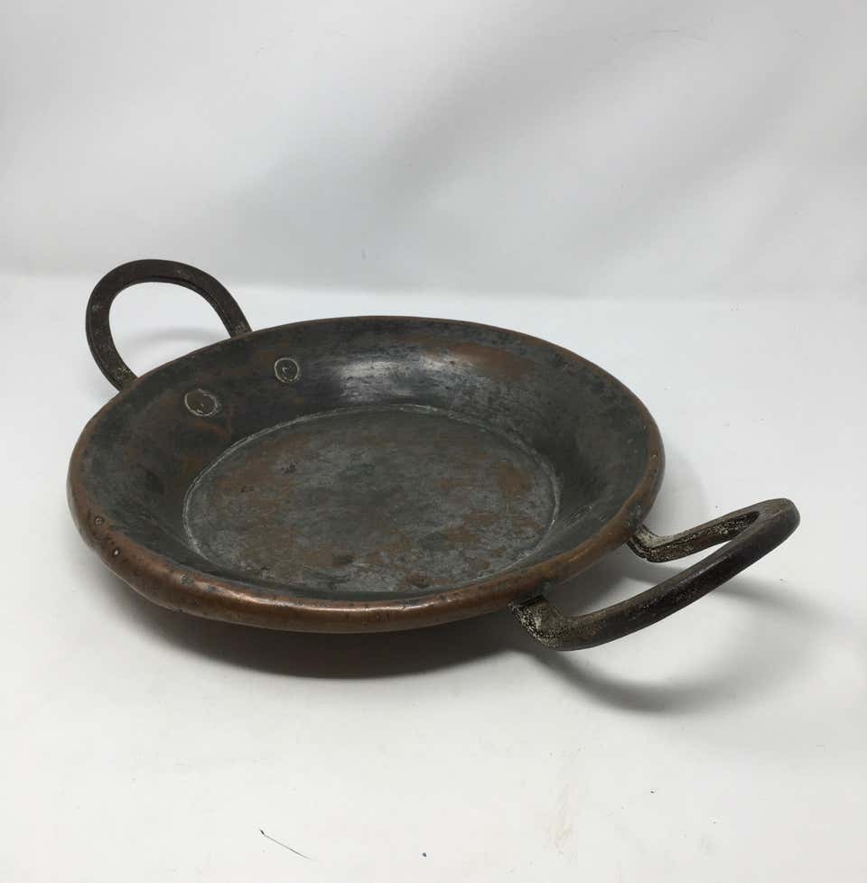 Round Copper Pot with Handles