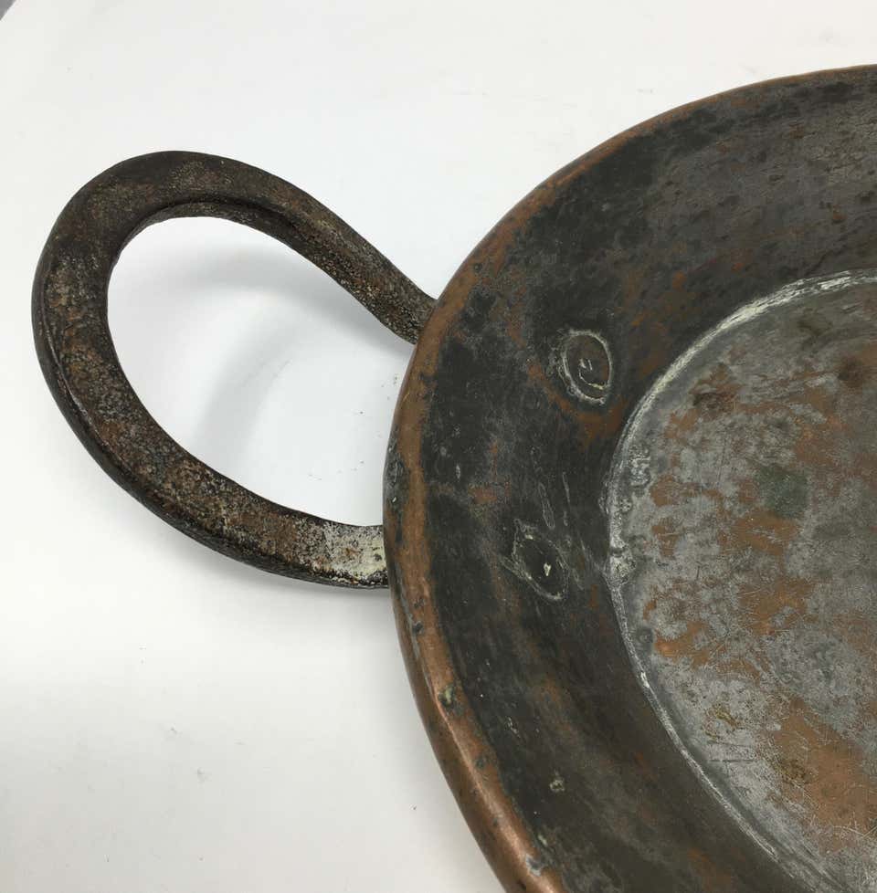 Round Copper Pot with Handles