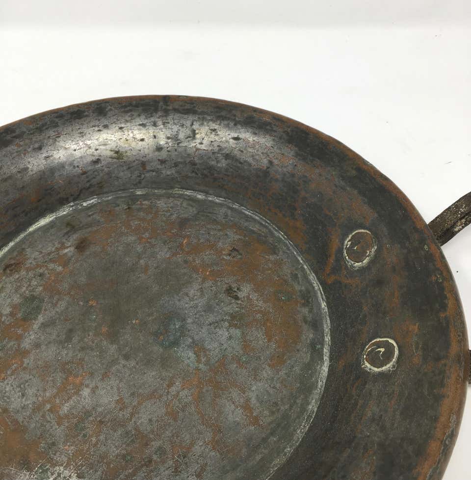 Round Copper Pot with Handles