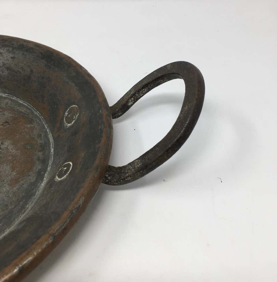 Round Copper Pot with Handles