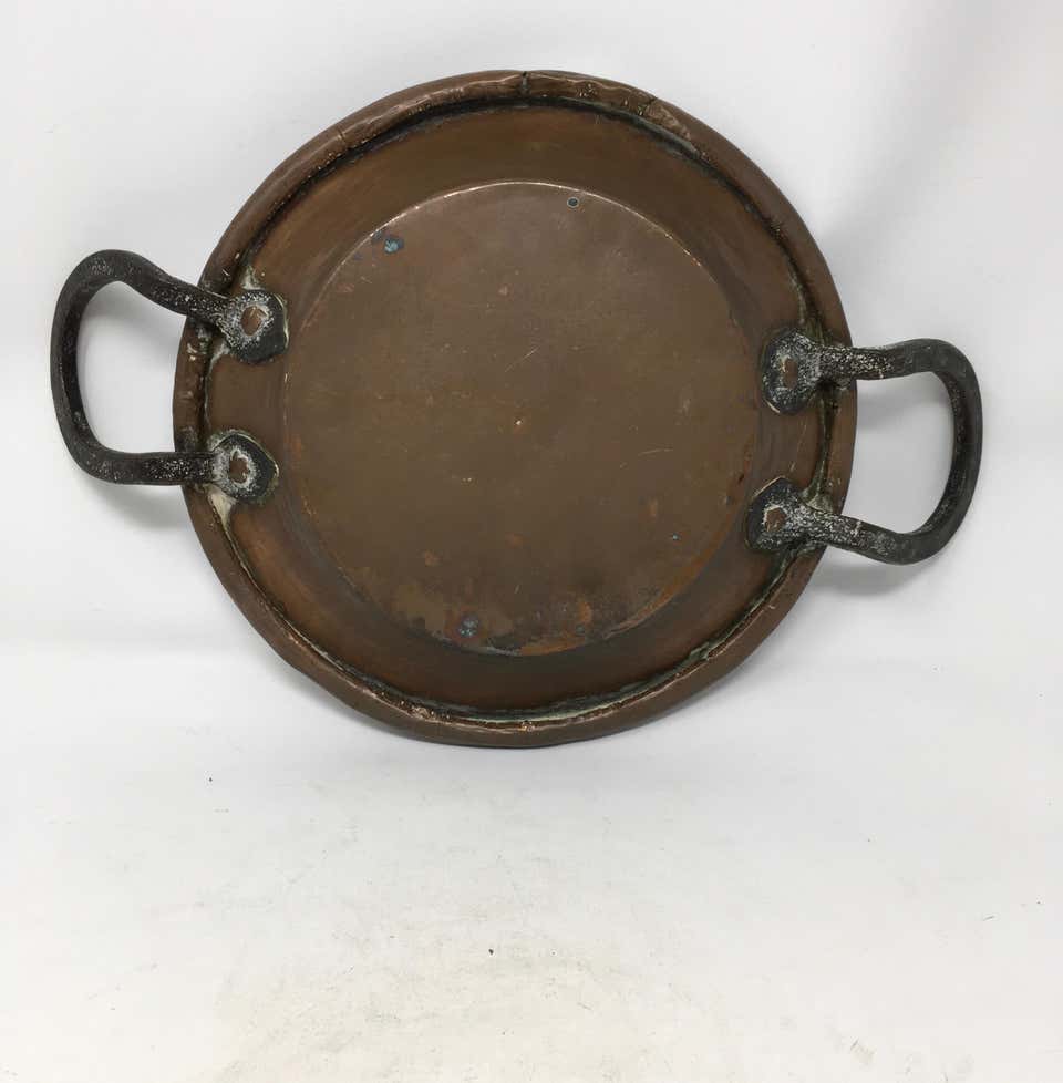 Round Copper Pot with Handles