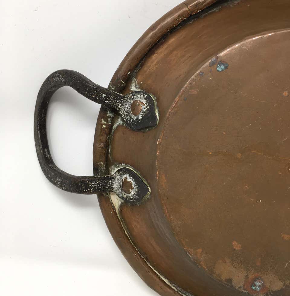 Round Copper Pot with Handles