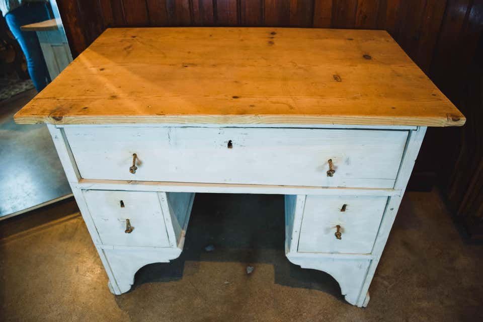 Antique Painted Shop Counter