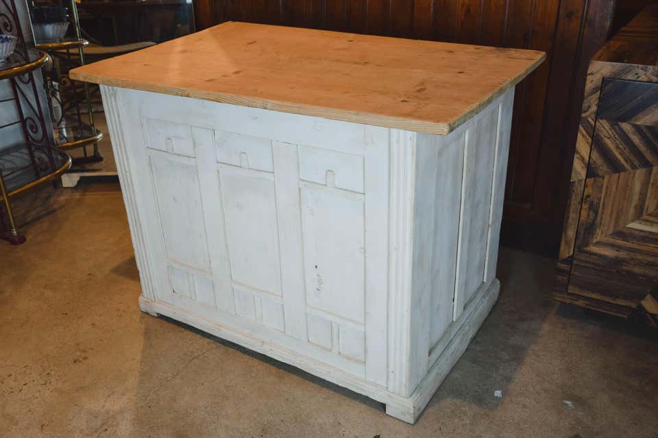Antique Painted Shop Counter