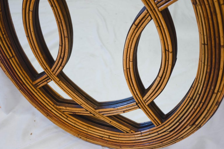 Mid Century Rattan Mirror