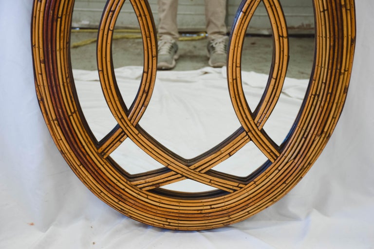 Mid Century Rattan Mirror