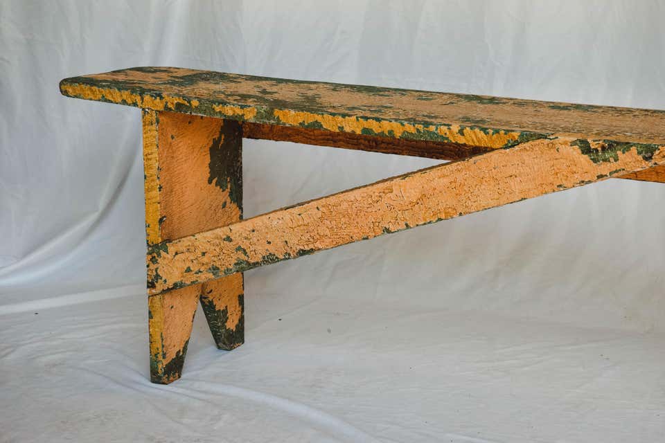 Rustic Painted Bench