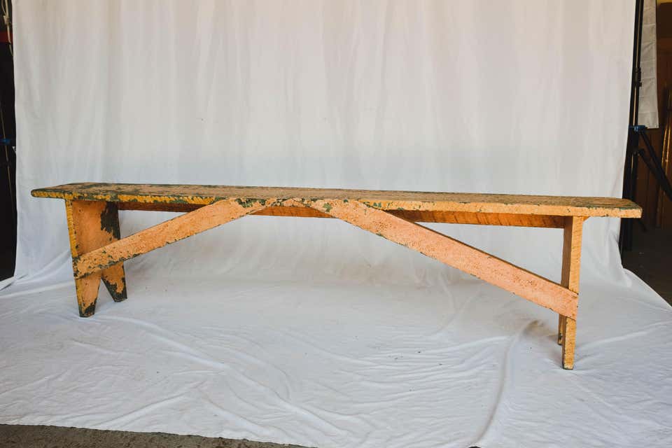 Rustic Painted Bench