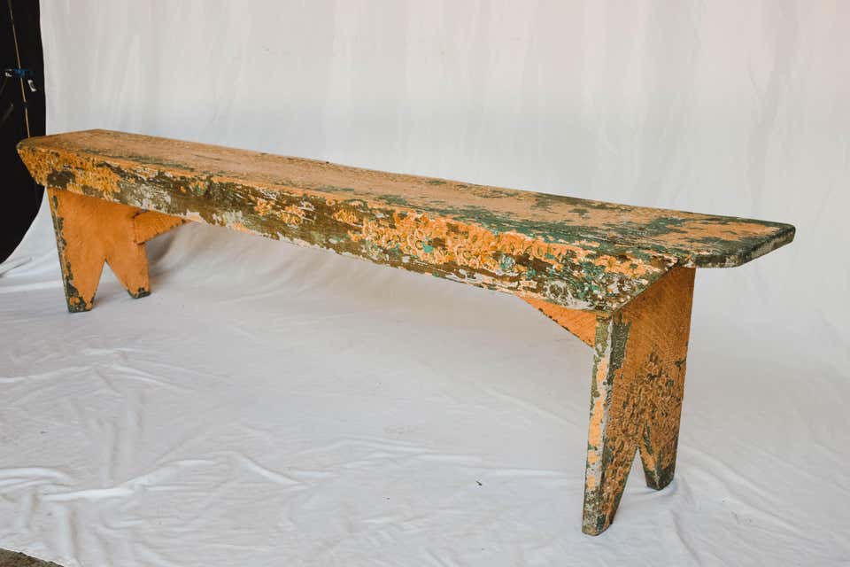 Rustic Painted Bench