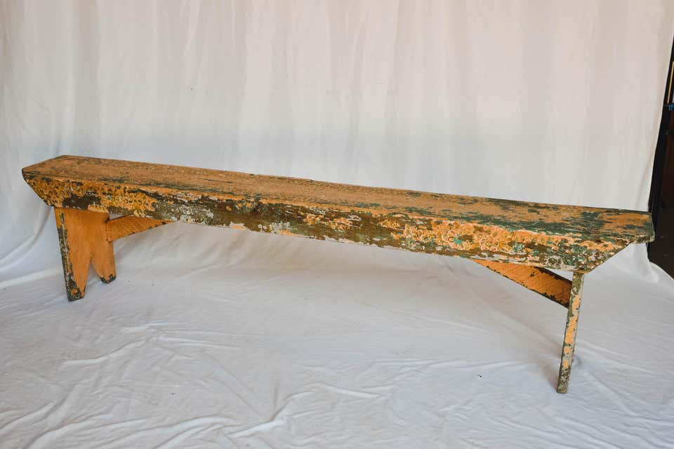 Rustic Painted Bench