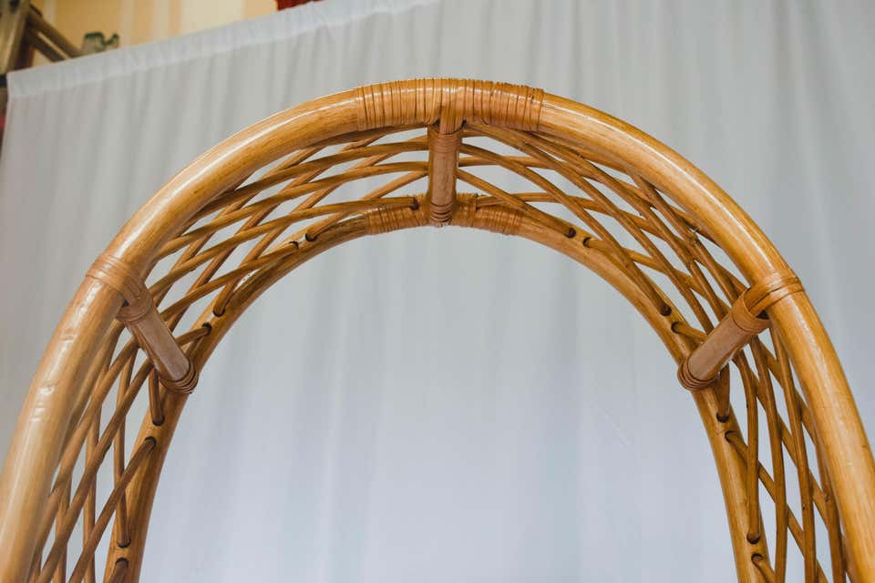 Mid Century Rattan Etagere