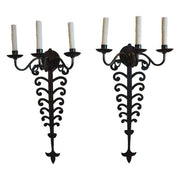 Pair of Late 19th Century Iron Sconces