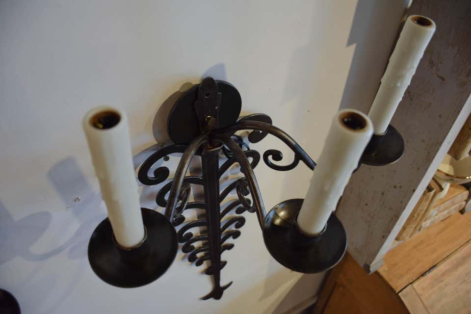 Pair of Late 19th Century Iron Sconces