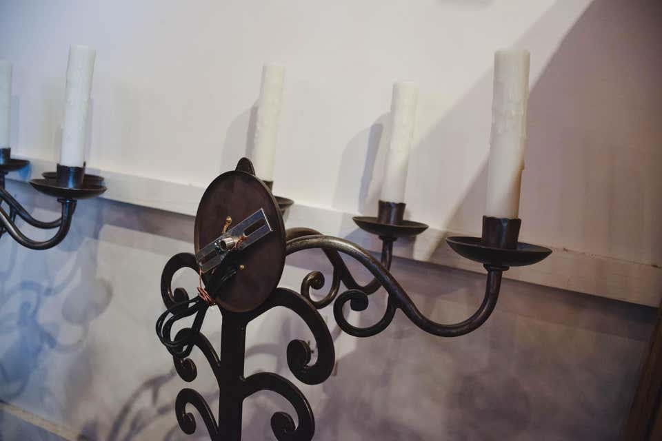 Pair of Late 19th Century Iron Sconces