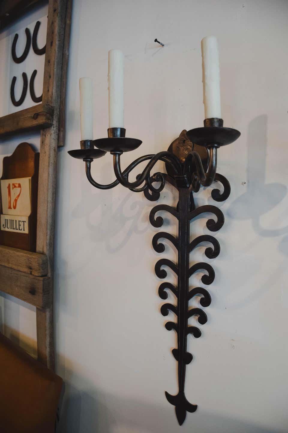 Pair of Late 19th Century Iron Sconces