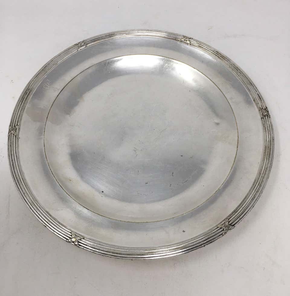 Villa De Fleurs Hotel Silver Serving Platter