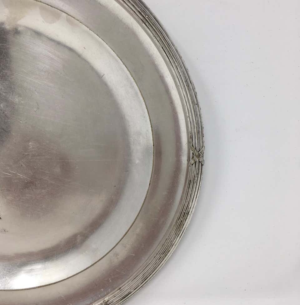 Villa De Fleurs Hotel Silver Serving Platter