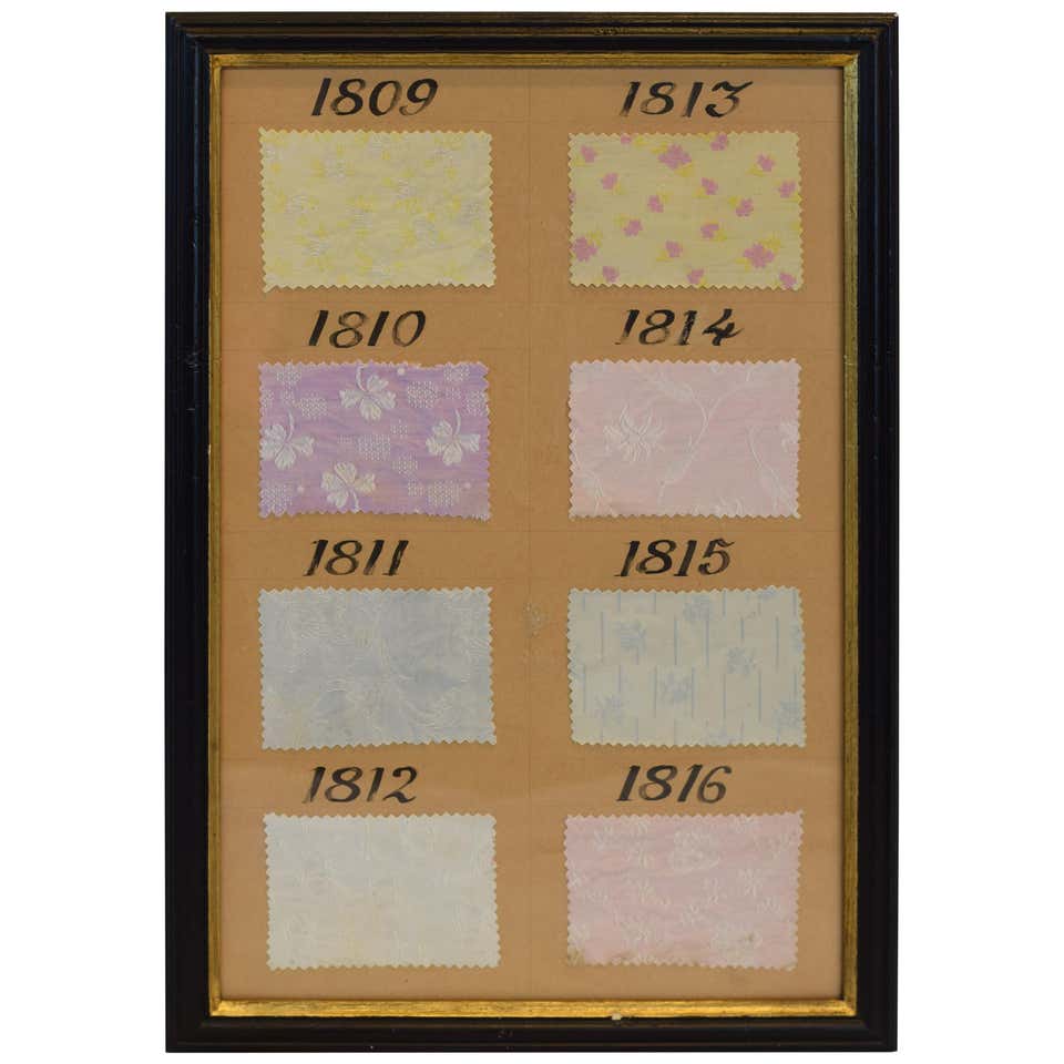 Framed Vintage French Fabric Sample