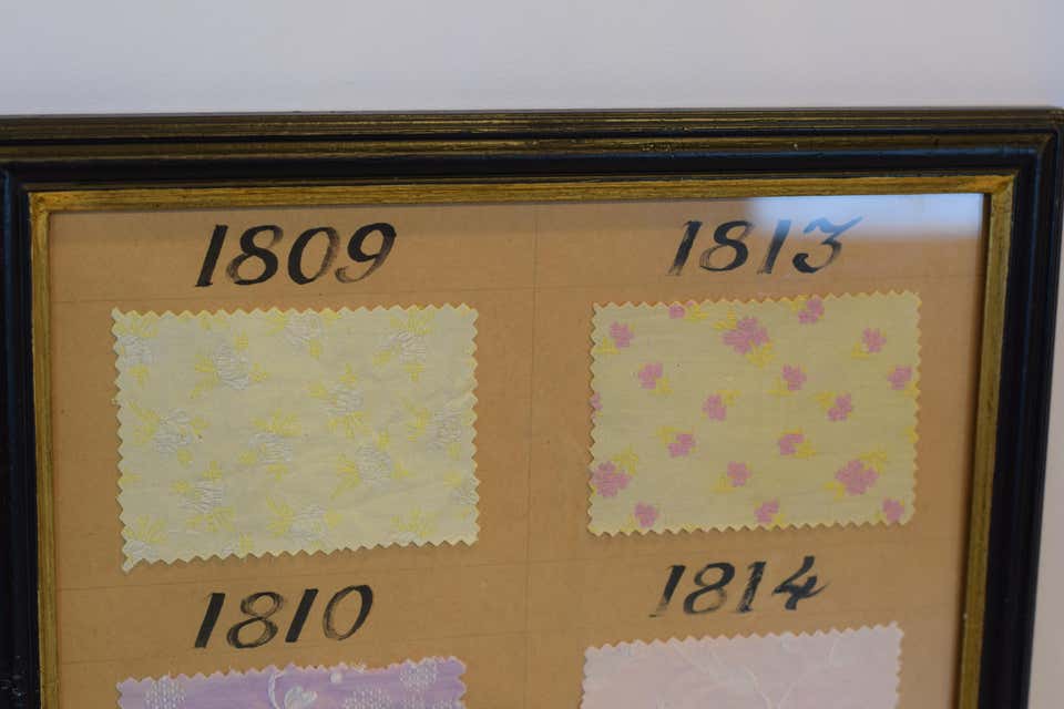Framed Vintage French Fabric Sample