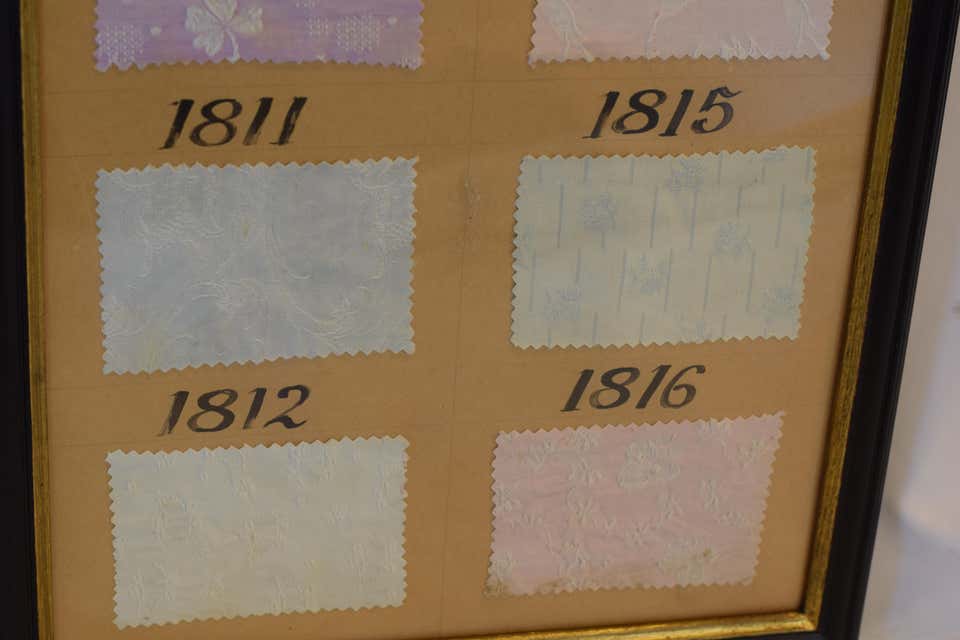 Framed Vintage French Fabric Sample