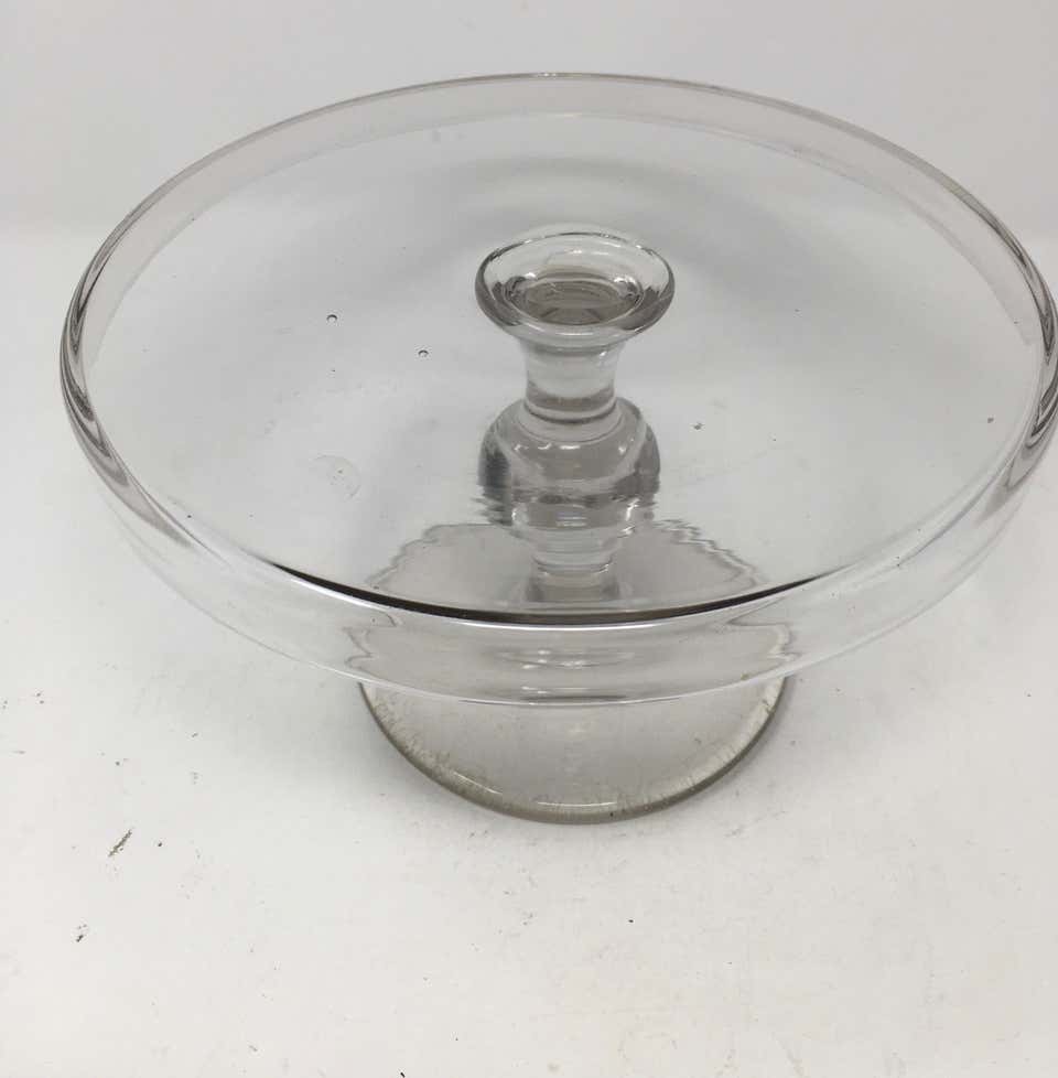 Vintage Pedestal Glass Cake Patisserie Stand