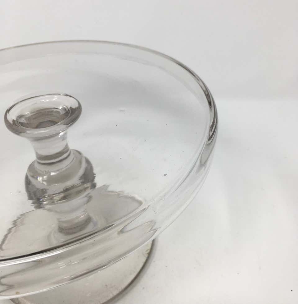Vintage Pedestal Glass Cake Patisserie Stand