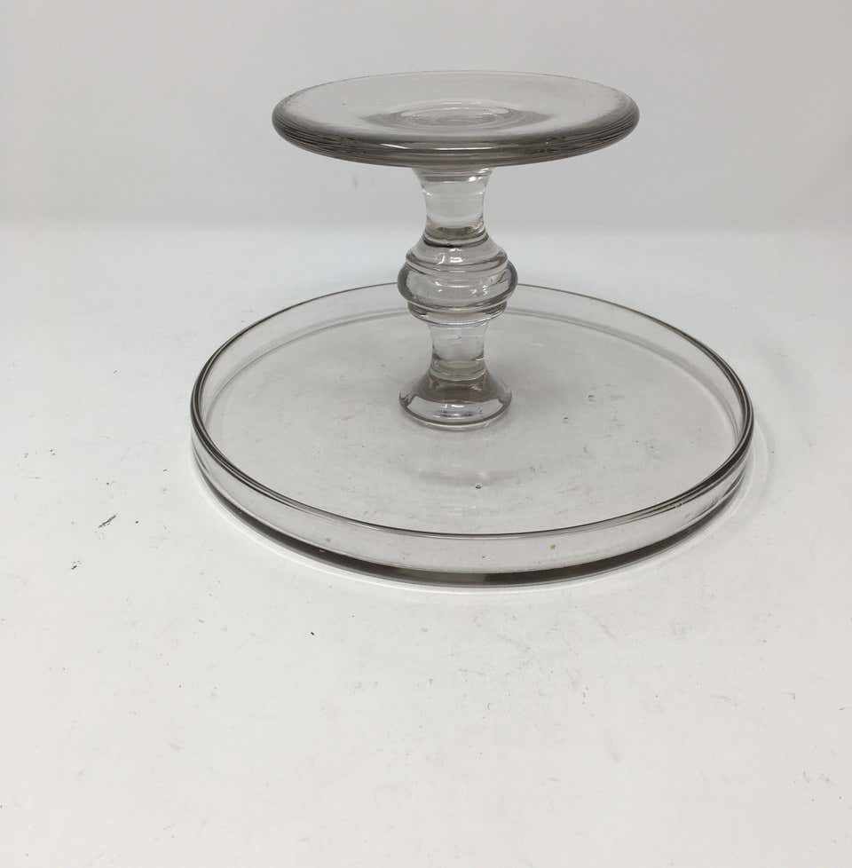 Vintage Pedestal Glass Cake Patisserie Stand