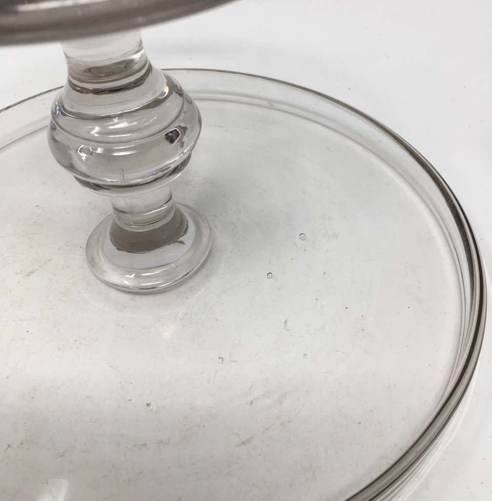 Vintage Pedestal Glass Cake Patisserie Stand