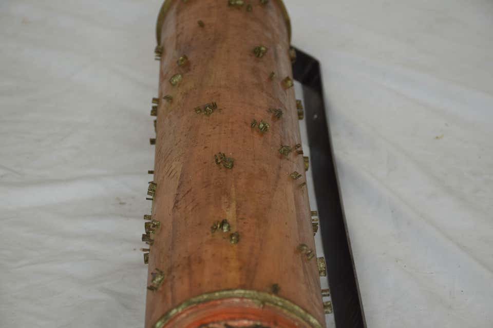 Wallpaper Roll with Metal Bracket